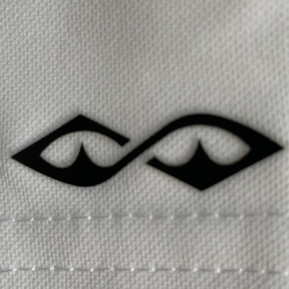 Snake Eyes Men's White With Grey Stripe Golf/Polo Shirt - Size XL - Picture 4 of 7